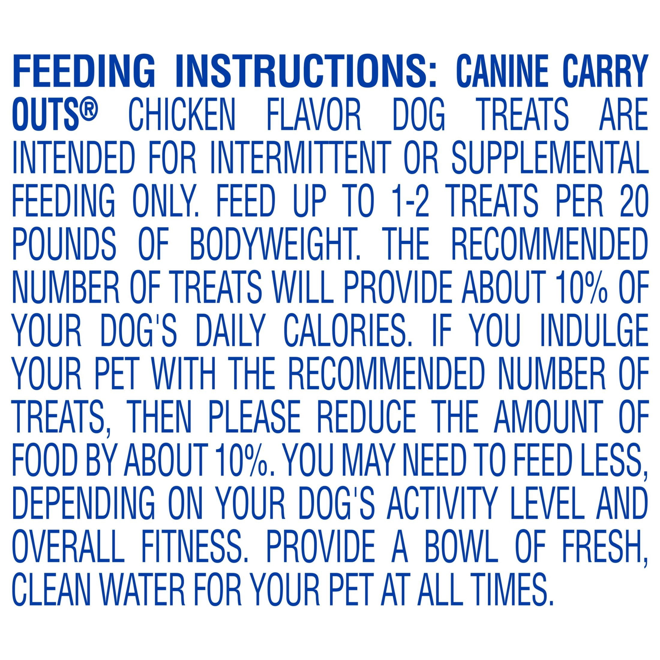 (4 pack) Canine Carry Outs Chicken Flavor Dog Treats, 22.5oz Bag