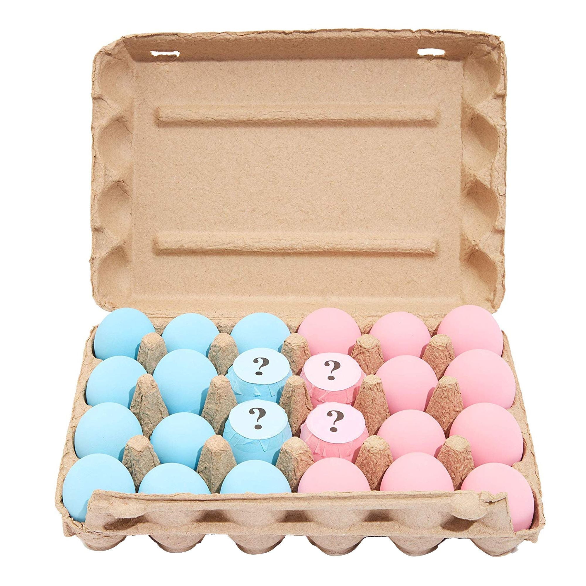 24 Packs Gender Reveal Confetti Eggs Girl Pink for Gender Reveal Baby