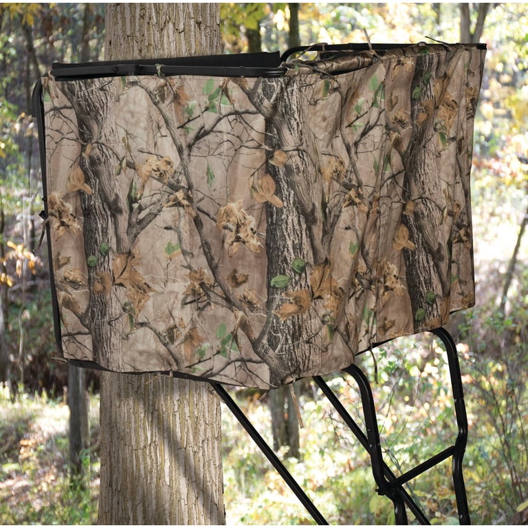 Muddy Deluxe Treestand Blind Kit with Zipper Entrance, Camouflage