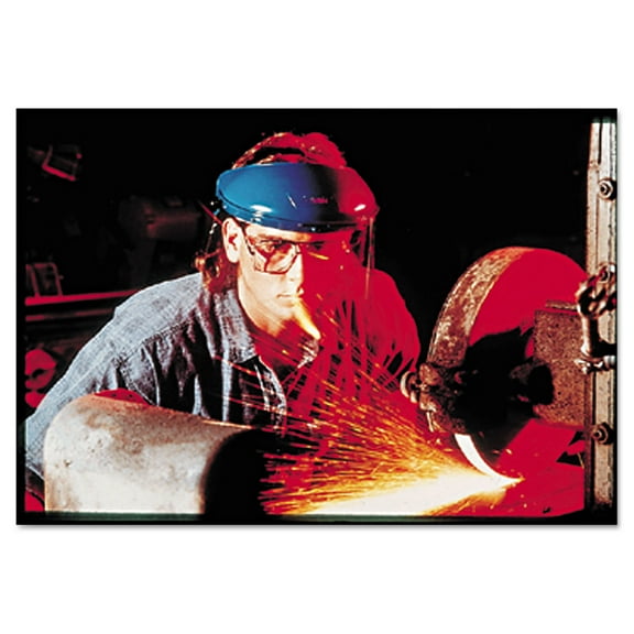 Universal Faceshield, Uncoated, Clear, PETG, 16 in L x 8 in H, Aluminum Bound