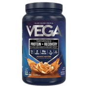 Vega Protein Powder + Recovery Support, Peanut Butter, 19 Servings, 28.7oz