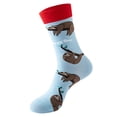 thumbnail image 2 of LSQii Socks for Men Women Casual Retro Cute Animal Comfortable Soft Cotton Ankle Socks Moisture Wicking Non Slip Everyday Wear,for Gift Sky Blue, 2 of 3