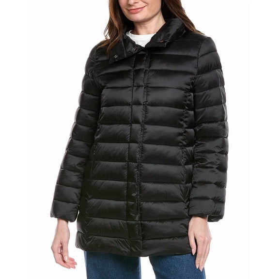 Tahari womens Puffer Coat, XXS, Black