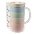 thumbnail image 1 of 5Pcs Camping Cups Plastic Set with Handle Lightweight Breakfast Cups Reusable Mug, 1 of 5