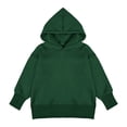 thumbnail image 7 of Girls Oversized Hoodies, Fleece Lined Long Sleeve Hooded Sweatshirt with Kangaroo Pocket, Drop Shoulder Solid Color Casual Pullover Tops for Kids 5-14 Years, Blackish Green 120, 7 of 7