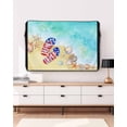 thumbnail image 3 of Outdoor TV Cover 48 to 50 Inch Weatherproof, Tropical Coastal Waterproof TV Screen Protector for Outside Decor with Zipper and Pocket 48"L x 30"H , Beach Slippers Shells Starfish Blue, 3 of 7