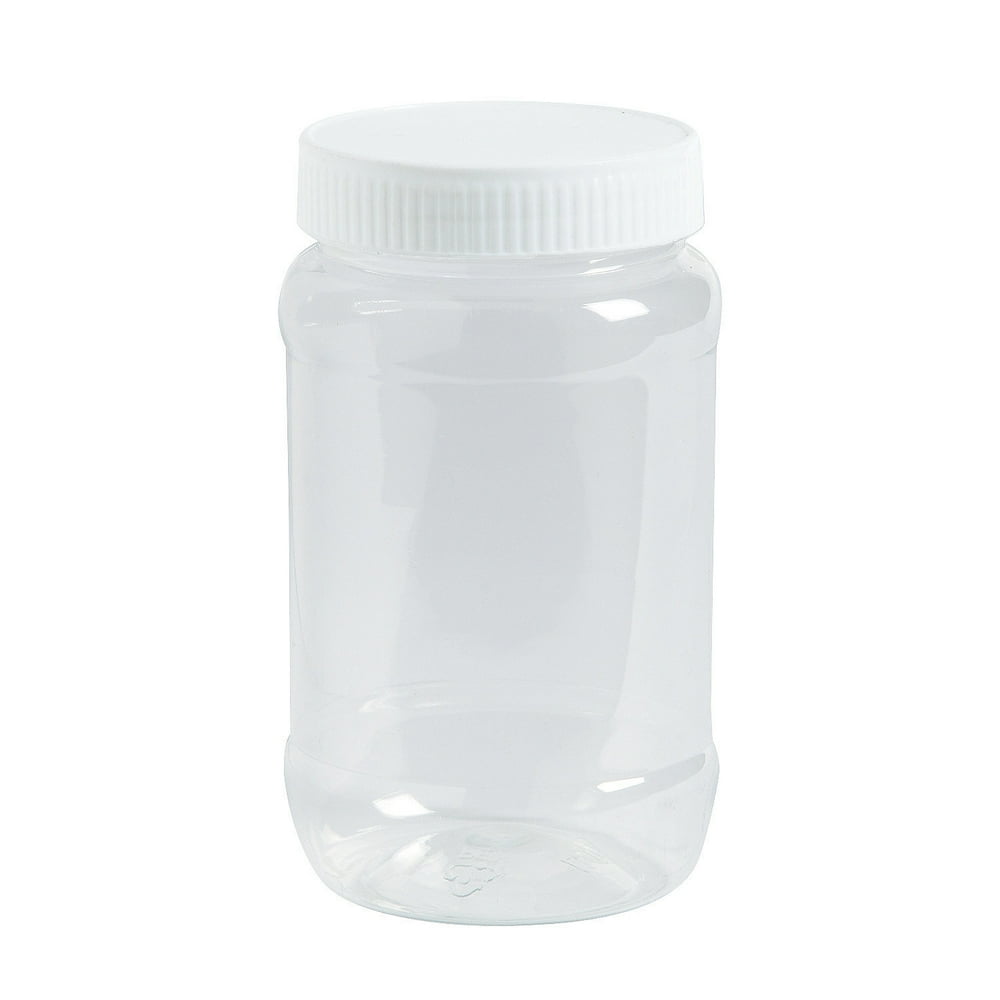 Plastic Pint Mason Jar Craft Supplies 12 Pieces