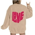 thumbnail image 4 of Valentine Love Heart Sweatshirts for Womens Trendy Oversized Pullover Long Sleeve Cute Y2K Hoodies, 4 of 4