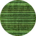 thumbnail image 1 of Ahgly Company Indoor Round Abstract Green Modern Area Rugs, 3' Round, 1 of 4