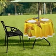 thumbnail image 6 of Coolnut Indoor & Outdoor Round Tablecloth 60In,Beautiful Sunflower Floral Waterproof Tablecloth with Umbrella Hole and Zipper,Party Patio Table Covers for Backyard /BBQ/Picnic, 6 of 7
