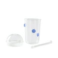 thumbnail image 5 of Better Homes & Gardens Glass Sipper Blue Floral Icon with Glass Lid, 5 of 7