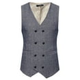 thumbnail image 5 of EQWLJWE Men Woolen Double-breasted Vest Suit Retro Business Waistcoat Men's Coat Jacket Holiday Clearance, 5 of 5