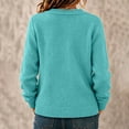 thumbnail image 4 of Cardigan for Women Button up Open Front Cardigan Fall Knit Sweaters Long Sleeve Plus Size Tops Fashion Clothing, 4 of 6
