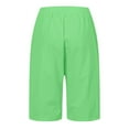 thumbnail image 6 of Ediodpoh Womens Pants Fashion Solid Large Pocket Elastic Casual Pants Pocket Capris for Summer Women Light Green#1 XL, 6 of 6