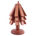 thumbnail image 1 of Salvamanteles de madera perfecl Juego de 1 soporte y 3 posavasos, 1 of 8