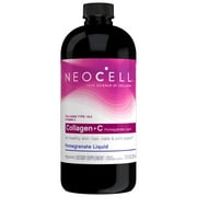 NeoCell Collagen +C Pomegranate Liquid, 4g Collagen Types 1 & 3 Plus Vitamin C, 12 Oz