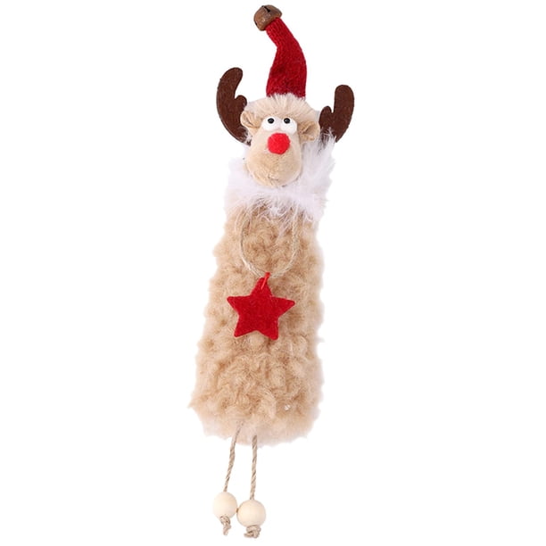 Colgante de Navidad, colgante de animal de figura artesanal de muñeca, decoración de adorno colgante Yuyangstore Colgante de alce
