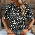 thumbnail image 5 of Camiseta de Cuello Redondo de Impresión de Verano de Manga Corta para las Mujeres, Top Casual para el Hogar Y el Uso Diario, 5 of 5