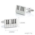 thumbnail image 2 of Cufflinks, diseño de teclado de piano para hombre, en color cobre, 2 of 3