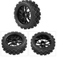 thumbnail image 3 of Greensen 4pcs/set Racing Off-Road Vehicle Tires Rubber Tyre Wheel Rim for RC 1:10 Car Part, 110 Racing Car Tires Tyres,Off-road RC Tires, 3 of 6