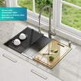 thumbnail image 3 of Kraus KRM-10GREY KRAUS Multipurpose Over Sink Roll-Up Dish Drying Rack in Grey, 3 of 12