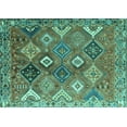 thumbnail image 1 of Ahgly Company Indoor Rectangle Persian Turquoise Blue Traditional Area Rugs, 8' x 12', 1 of 4