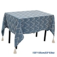 thumbnail image 4 of Tassel Tablecloth Rectangular Polyester Tablecloth Washable Table Cover for Household Dining Room Kitchen Party Picnic Outdoor, 4 of 5