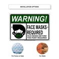 thumbnail image 4 of Warning Masks Required Beyond This Point For Safety Protection Required Novelty Aluminum Metal Sign 12"x18", 4 of 5