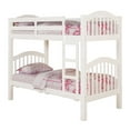 thumbnail image 3 of ACME Heartland Twin Twin Wooden Bunk Bed in White, 3 of 9