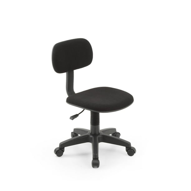 Hodedah Armless Adjustable Swiveling Kids Desk Chair Black