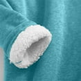 thumbnail image 6 of Fiaer,Women's Crew Neck Loose Fit Plus Size Long Sweatshirts Long Sleeve Warm Casual Trendy Solid Pullovers Breathable Fall Tops Sky Blue XL, 6 of 8
