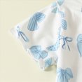 thumbnail image 4 of HCNTES Toddler Girl Outfit Bow Embroidered Print Ruffle Short Sleeve Tee and Shorts 2 Piece Set 12M 18M 24M 2T 3T 4T Toddler Baby Girls Summer Outfits, 4 of 6