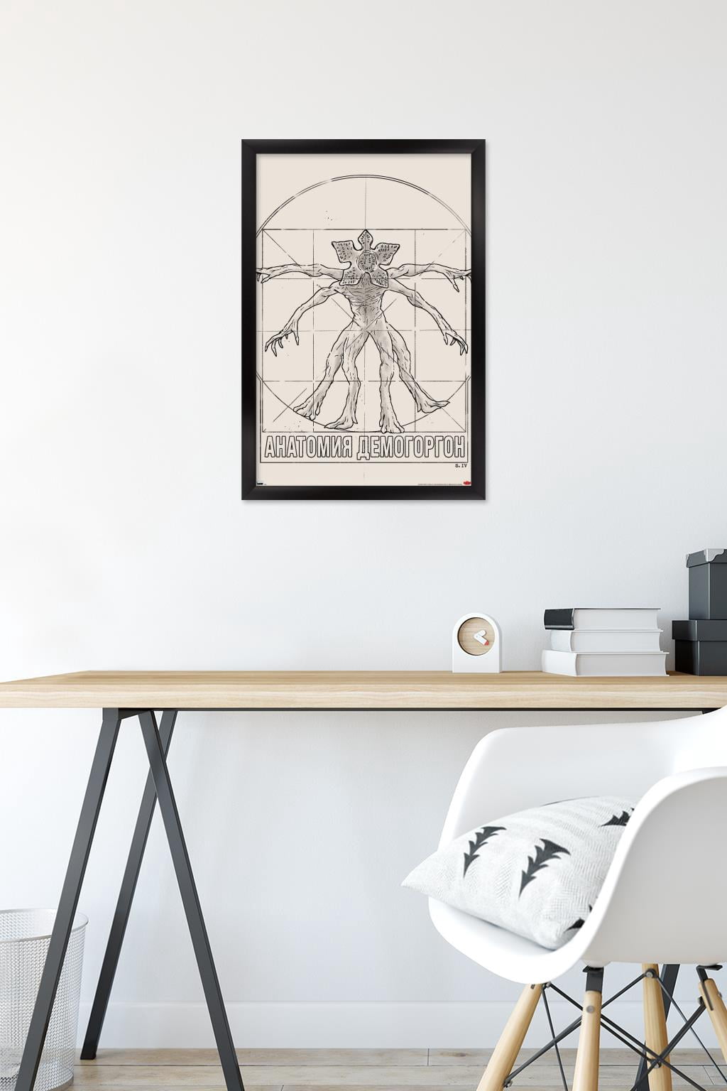 Netflix Stranger Things: Season 4 - Vitruvian Demogorgon Wall Poster, 14.725" x 22.375" Framed