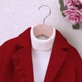 thumbnail image 5 of NAISIBABY Girls Woolen Jacket, Trench Coat Double Breasted Ruffles Lapel Winter Fashion Dress Mid-Length Peacoat Red 5T, 5 of 8