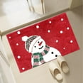 thumbnail image 6 of Christmas Door Mat Rug Charming Christmas Tree Playful And Delicate Snowflake Patterns Non Slip Washable Bathroom Kitchen Entrance Rug For Indoor Outdoor Home Decor Carpet - 1 * Floor Mat, Plush, 6 of 7