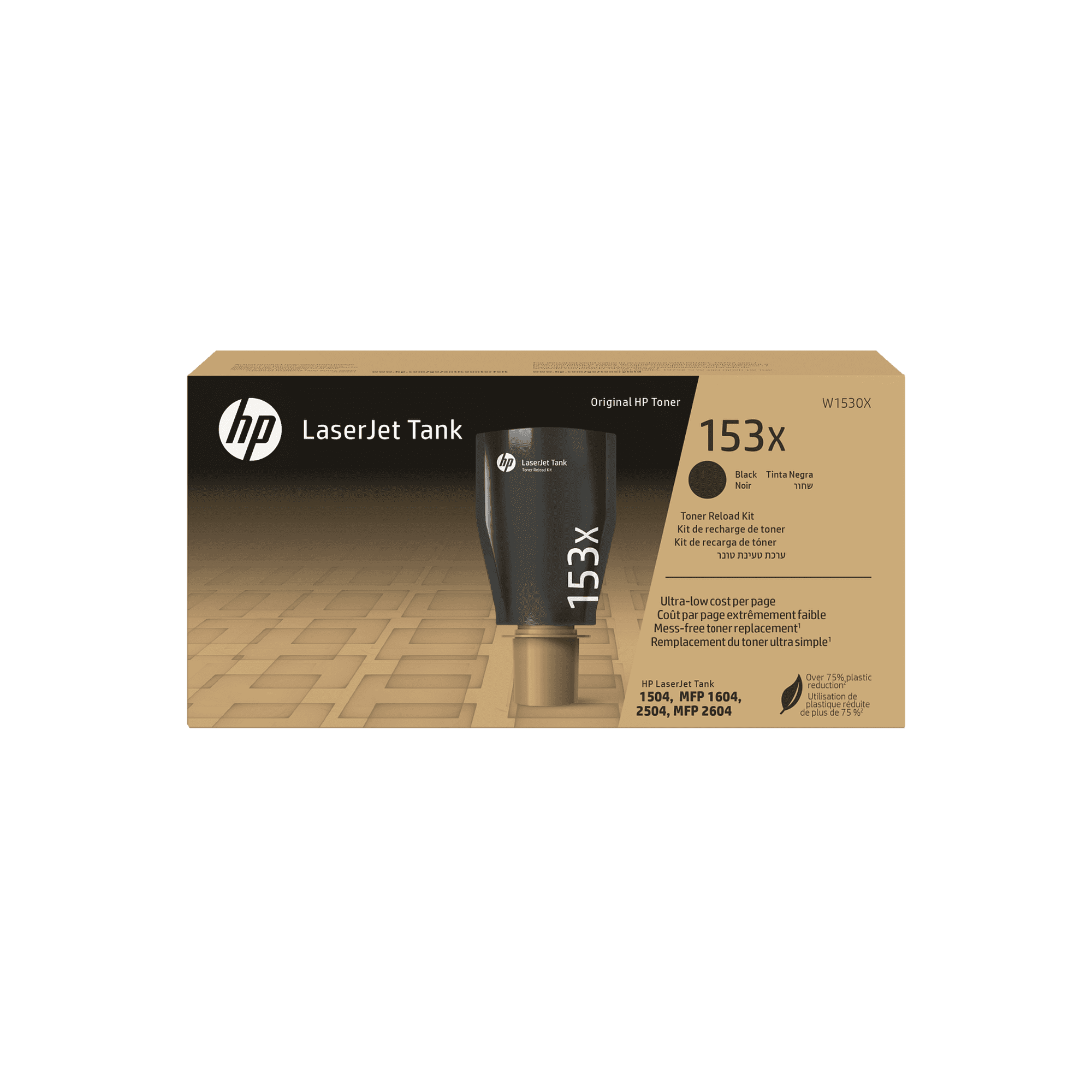 HP 153X Black Original LaserJet Tank Toner Reload Kit, ~5,000 pages, W1530X