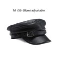 thumbnail image 3 of Qarigey Boina de invierno Unisex para hombre y mujer, gorra de cuero Vintage ajustable portátil, sombreros de moda, accesorios para regalos informales Sombreros Negro Medio Qarigey AP013196-05, 3 of 6