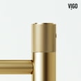 thumbnail image 4 of Vigo Vgt2108 Sottile 18" Rectangular Glass Vessel Bathroom Sink - Matte Brushed Gold, 4 of 7