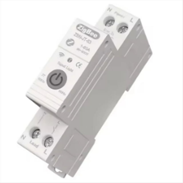 Disyuntor Inteligente Tuya ZigBee con Temporizador de Reconexión, Medidor de Energía, Monitor de KWH y Protección Sobrecargas para ZigBee.