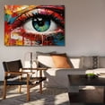 thumbnail image 6 of Colorful Eye Abstract Picture Of The Eye Painting Canvas Poster Bedroom Decor Sports Landscape Office Room Decor Gift,Frame-style,12x18inch(30x45cm), 6 of 8