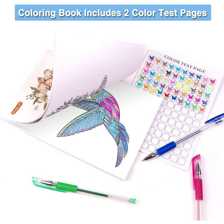 Gel Pen Set, 60 Colored Gel Pen with 60 Refills - Set of 120