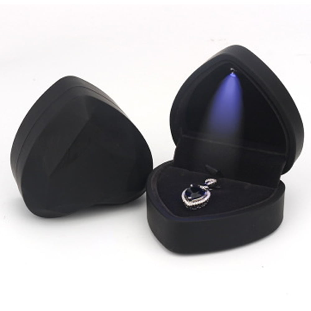 Bracelet LUXURY LED LIGHT Jewellery Gift Box Necklace Ring ROYAL BLUE BOX SET 