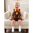 thumbnail image 5 of RUINIXCW Thanksgiving Kids Jumpsuit, Sleeveless Cute Turkey Overalls for Boys Girls, 5 of 9