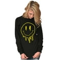 thumbnail image 3 of Melting Dripping Happy Face Smile Long Sleeve TShirt Men Women Brisco Brands S, 3 of 5