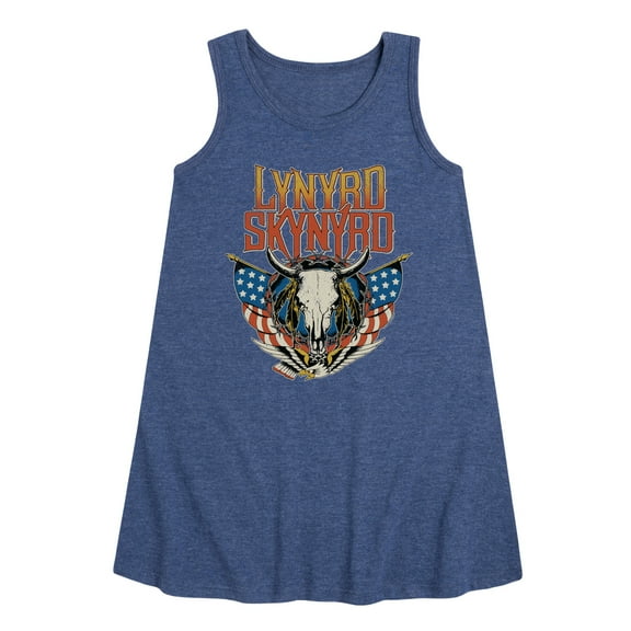Lynyrd Skynyrd - Americana Steer Skull - Toddler & Youth Girls A-line Dress