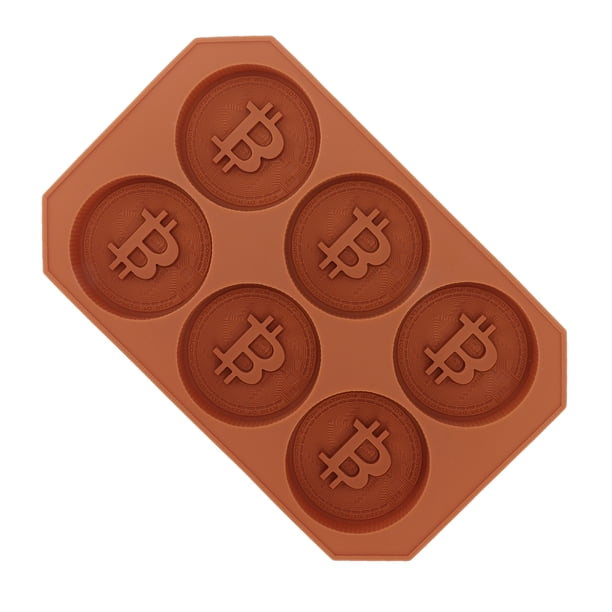 Molde para pasteles moldes para hornear de silicona DIY Bitcoin Virtual Coin Molde para hornear pasteles de chocolate de silicona para hacer pasteles Ice Cub Chocolate ANGGREK Otros