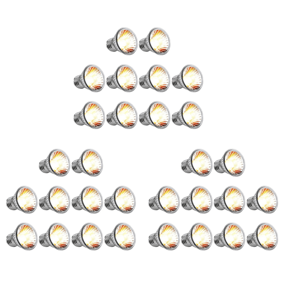 30PCS Reptile Lamp Bulb Turtle Basking UV Light Bulbs Heating Light Full Spectrum Sunlamp for Amphibians,50W