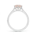 thumbnail image 2 of ANGARA Natural Six Prong-Set Round 1.1 ct Morganite Cathedral Engagement Ring in 14K White Gold for Women | Birthday, Anniversary, Jewelry Gift for Women | Natural Morganite Ring, 2 of 10