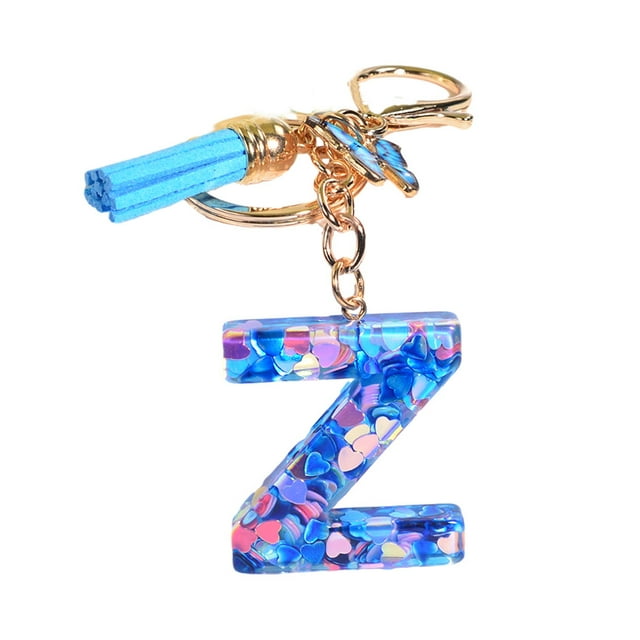 relayinert Round Edge Key Chains Smooth Line Long Service Life Apartment Keys Alphabet Key Chain Key Rings Z