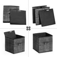 SONGMICS 11" Cube Storage Bin 6 Foldable Fabric Cube Organizer Bin with